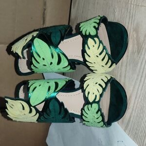 Zara Leaf Wraparound Shoes Size 35/5